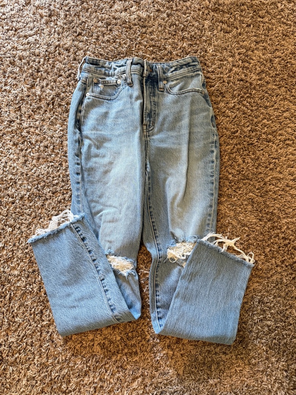 Madewell Light Blue Distressed Boyfriend Jeans